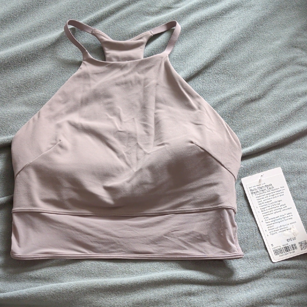 Lululemon Nulu High Neck Mesh Hem Tank